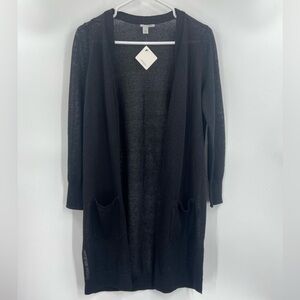 NWT Halogen Open Front Cardigan Linen‎ Blend XS